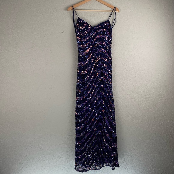 ADRIANNA PAPELL Womens Spaghetti‎ Strap Maxi Formal Sheath Dress - Picture 3 of 11